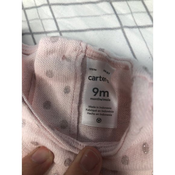 Carters polka dot long sleeved shirt 9m - Picture 2 of 5